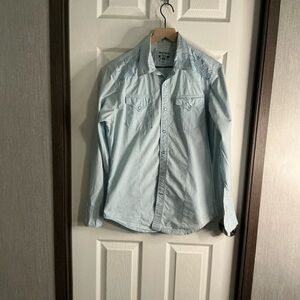 Guess Men's Light Blue Shirt Size Small
